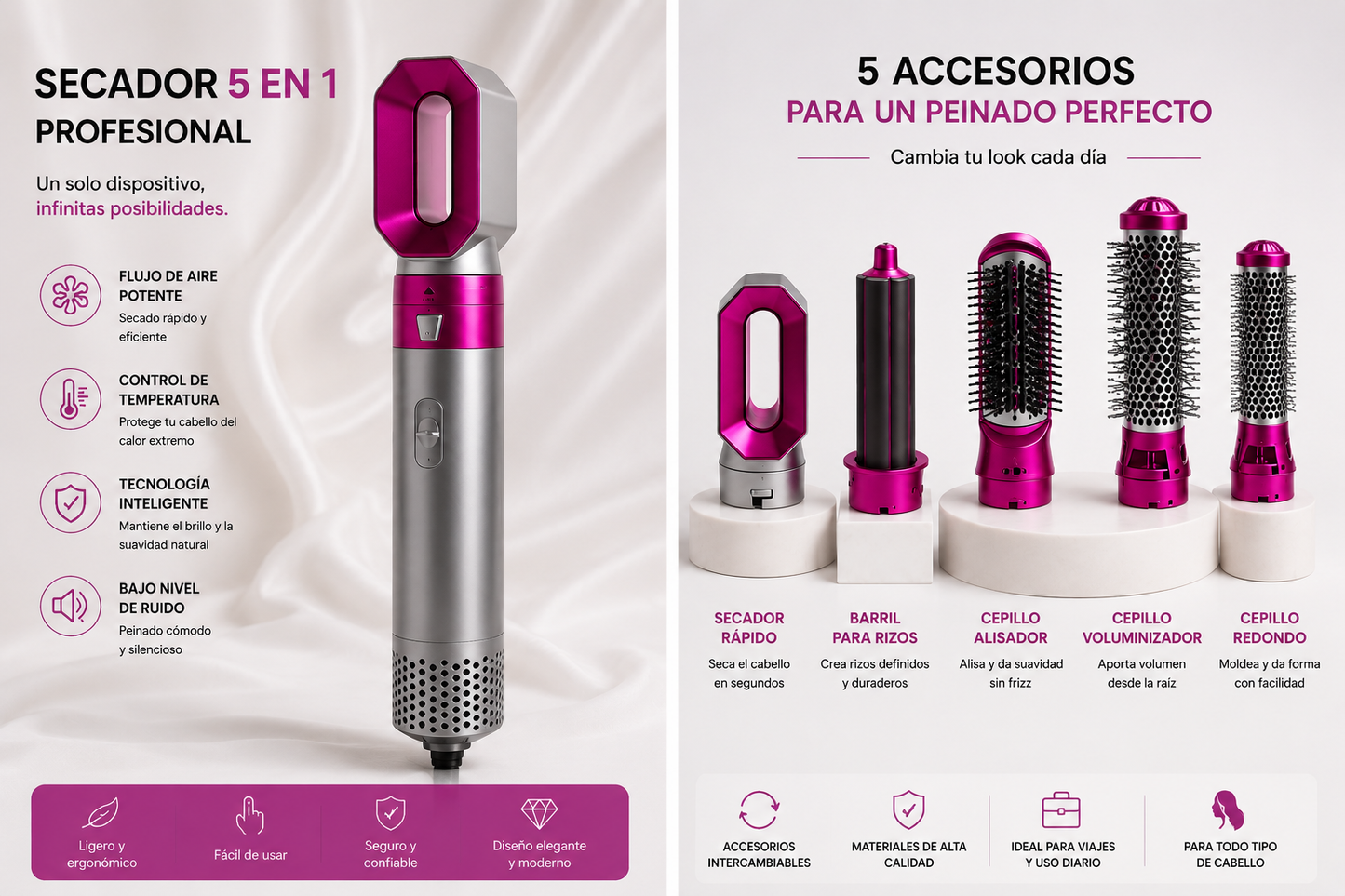 Golden Air Pro™ – Moldeador Profesional 5 en 1