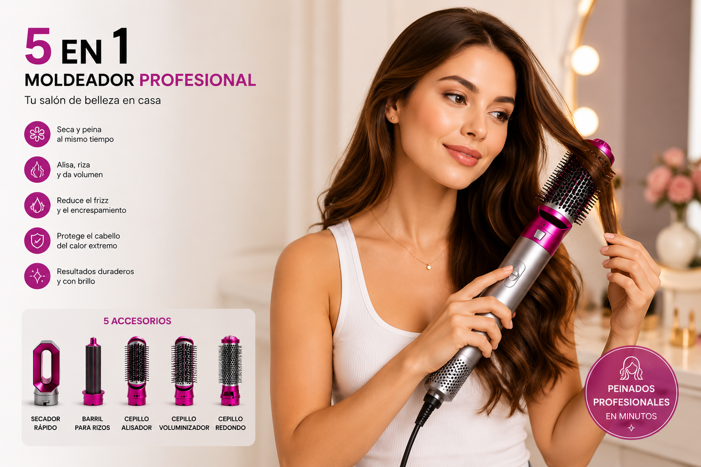 Golden Air Pro™ – Moldeador Profesional 5 en 1